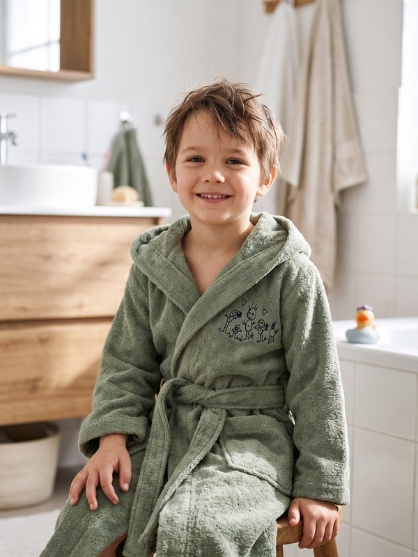 Peignoir enfant avec texte