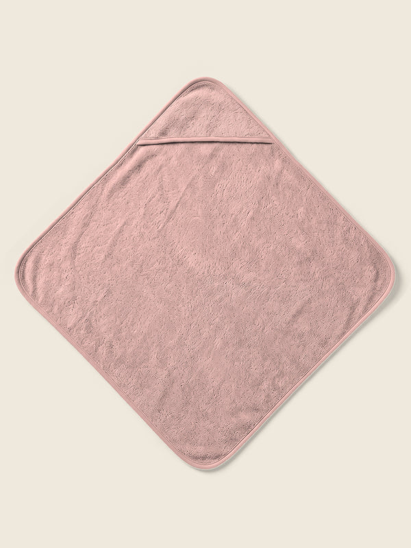 Babyhanddoek met kap, in de kleur Oud roze