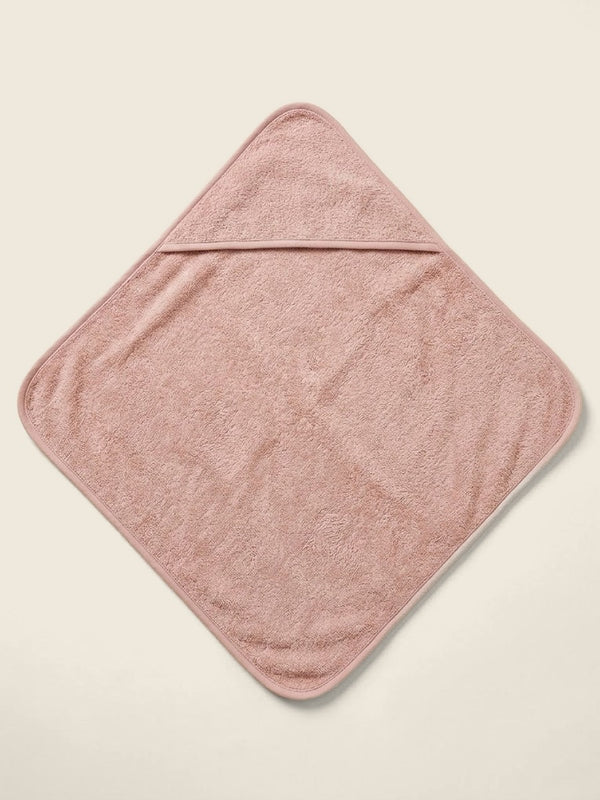 Babyhanddoek met kap, in de kleur Oud roze