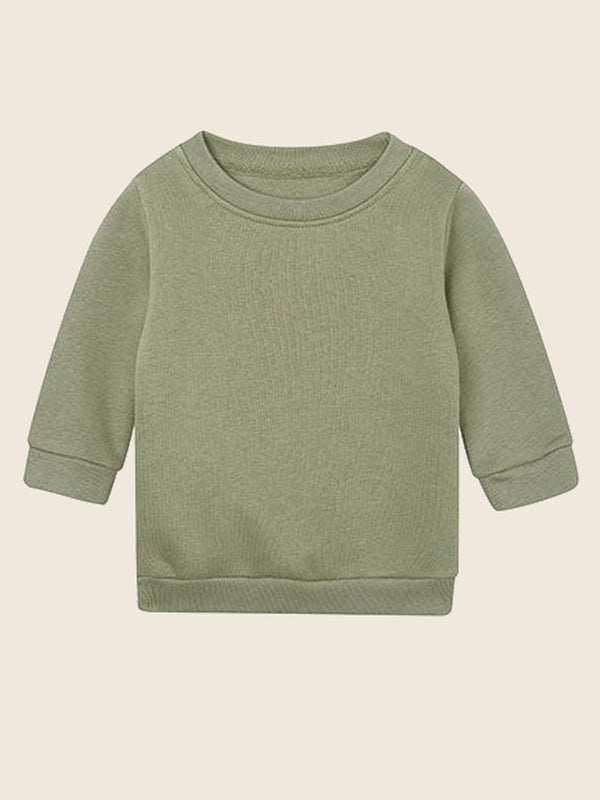 Baby sweater met eigen handschrift, in de kleur Olive