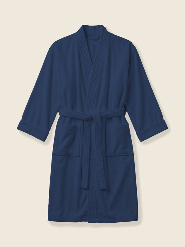 Peignoir avec dessin en couleur, dans la couleur Navy