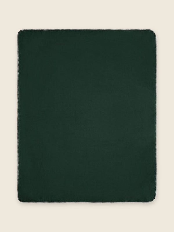 Plaid polaire avec dessin au trait, dans la couleur Groen (dark forest)