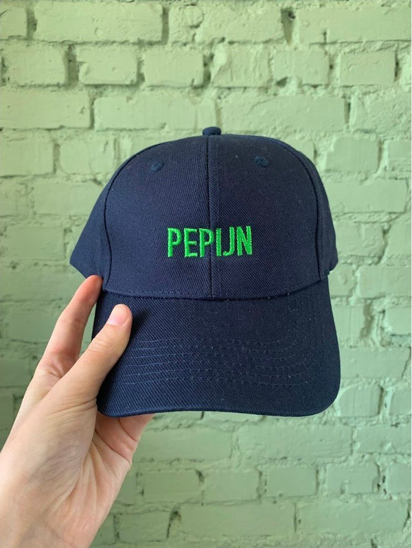Navy pet met de naam PEPIJN