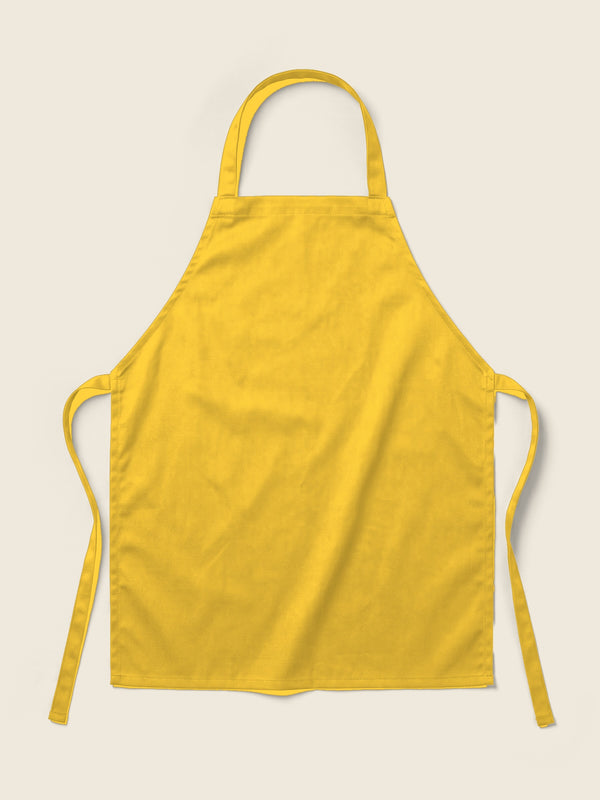 Kids’ apron with child's drawing, in the colour Geel