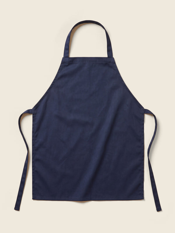 Children's apron with name, in the colour Navy
