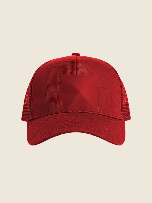 Casquette trucker avec logo, dans la couleur Rood