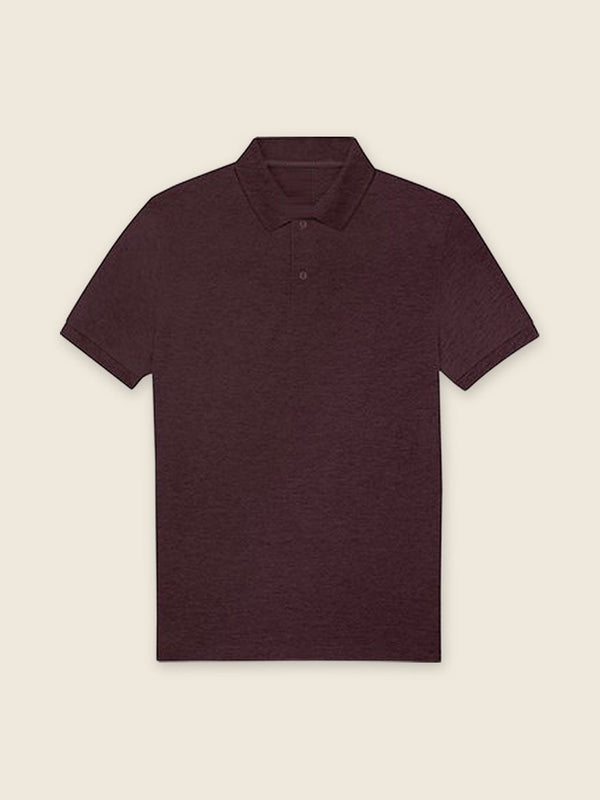 Polo met tekst, in de kleur Bordeaux