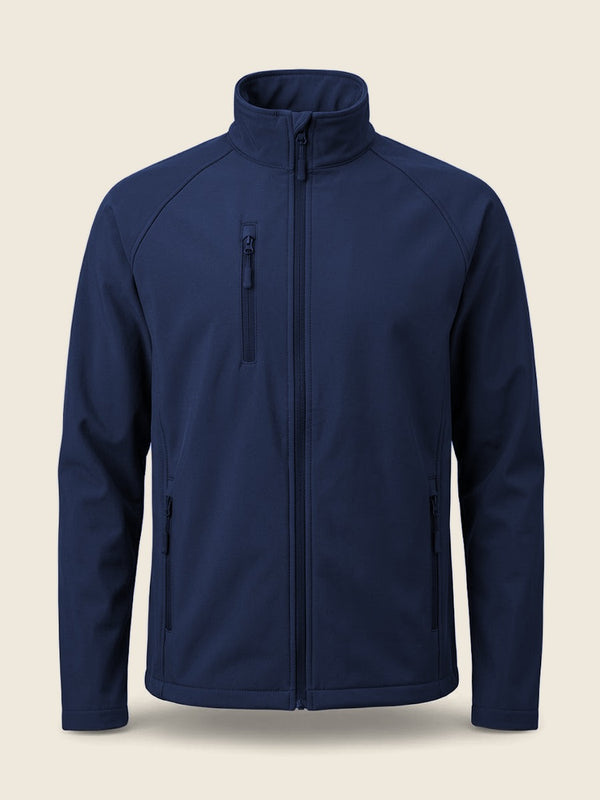 Veste softshell avec dessin au trait, dans la couleur Marine