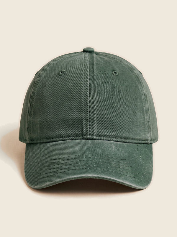 Vintage cap met kindertekening, in de kleur Flessengroen