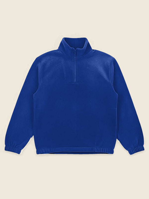 Kinderfleecetrui met lijntekening, in de kleur Royaal Blauw