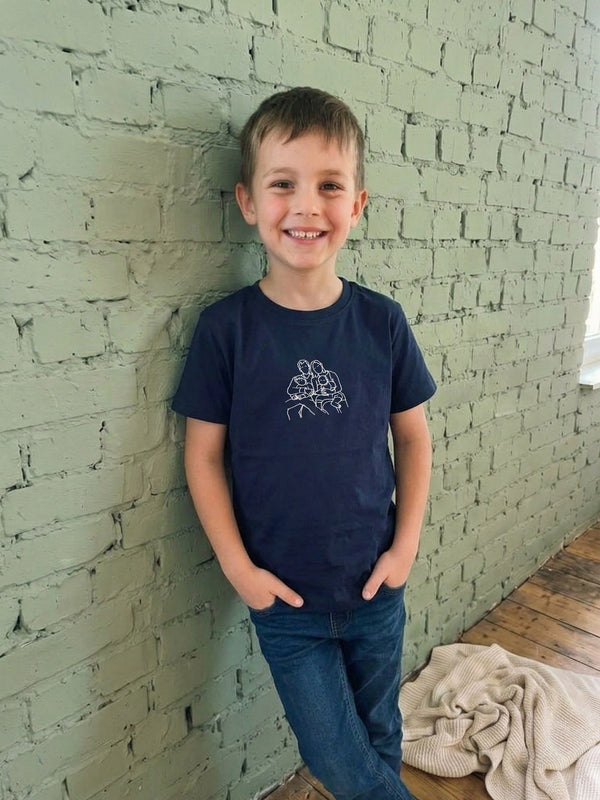 Kinder T-shirt met lijntekening