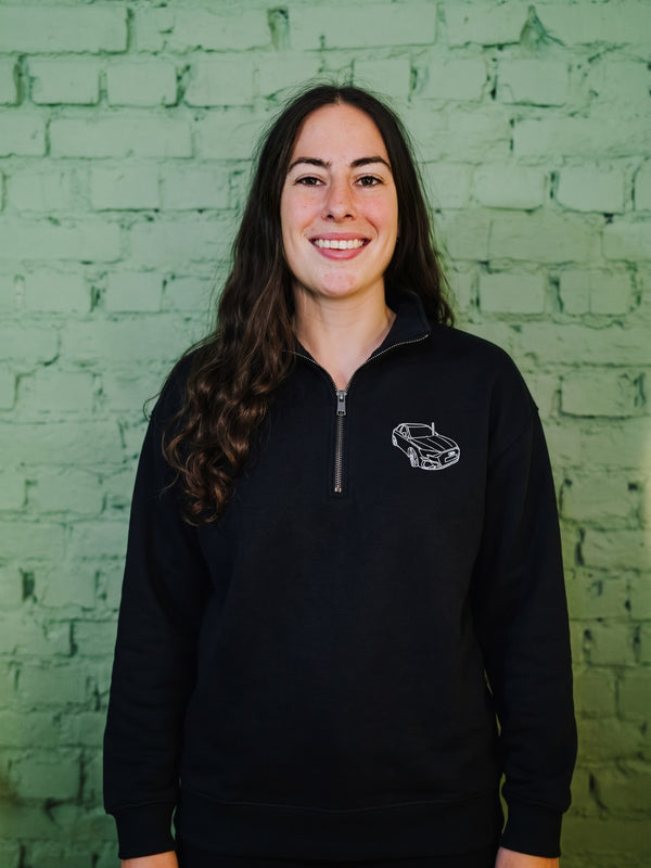 Quarter zip met auto of moto
