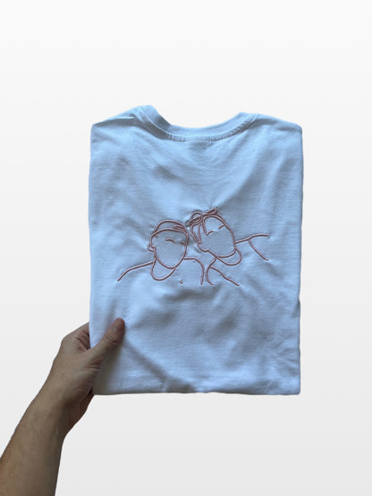 T-shirt met lijntekening (groot)