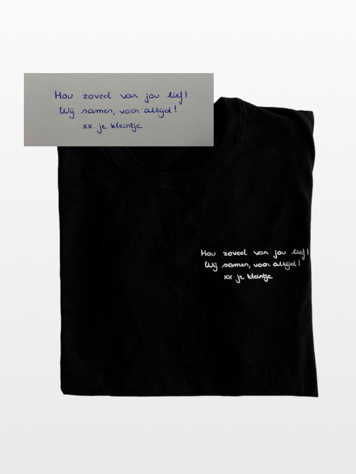 T-shirt met eigen handschrift