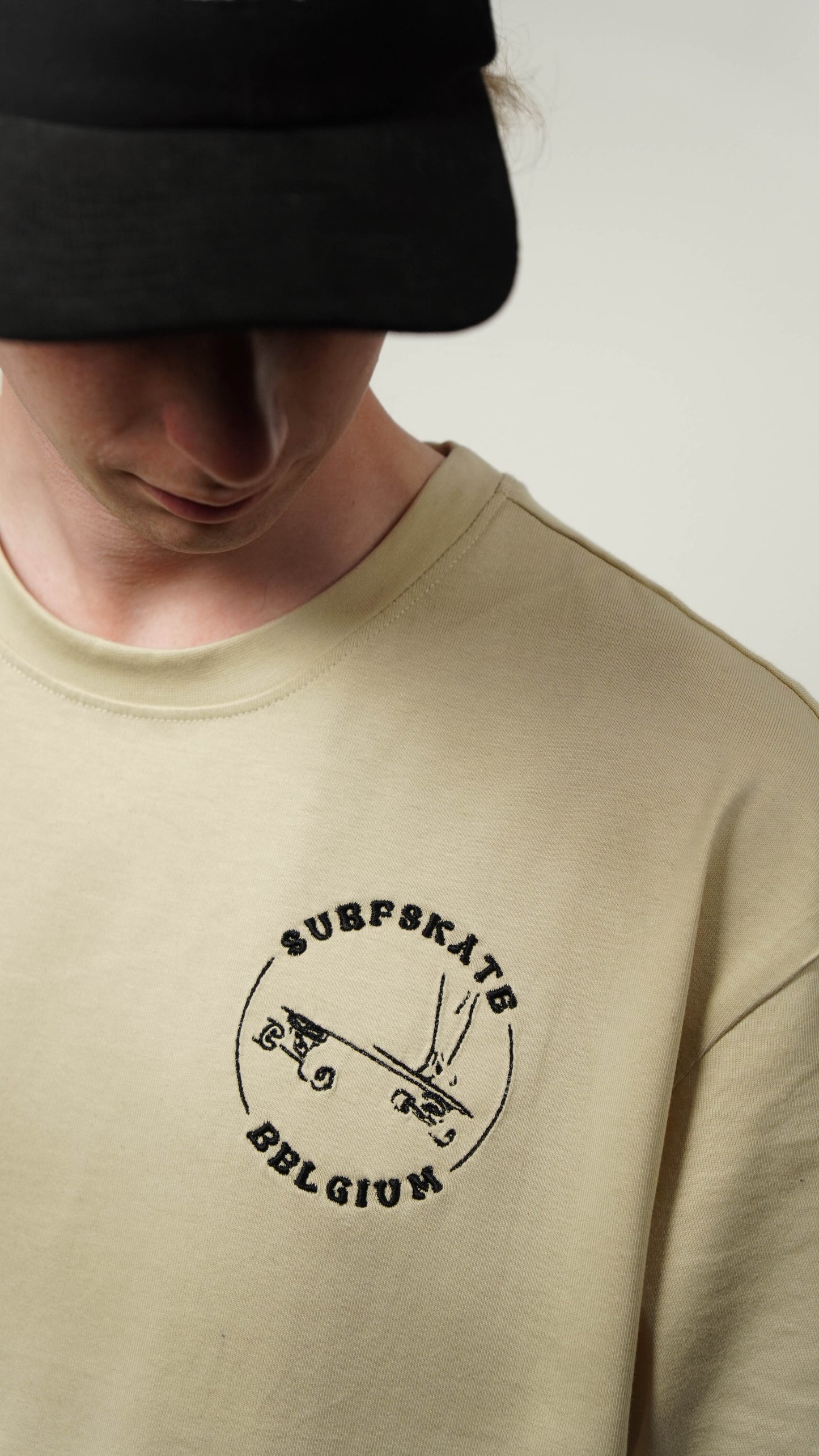 Tshirt met Surfskate Belgium - Klein Logo