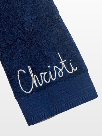 geborduurde handdoek met tekst