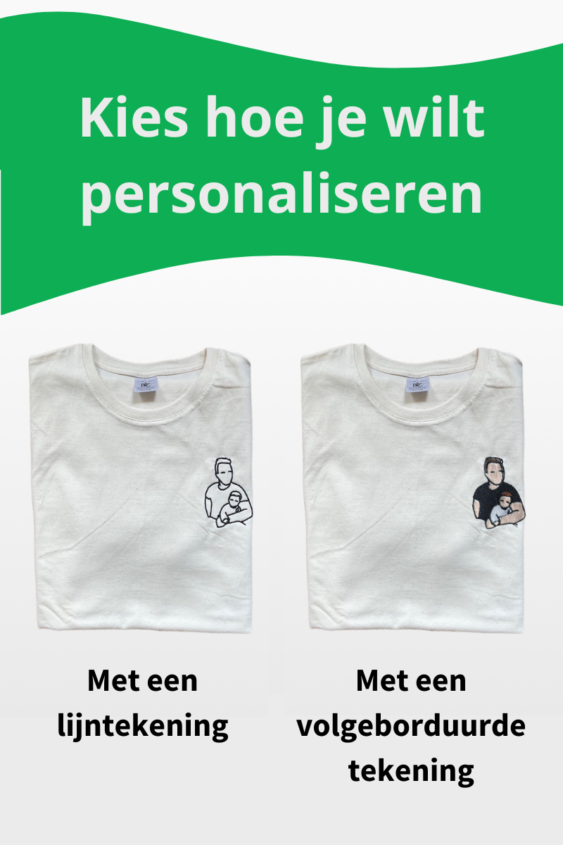 T-shirt met ingekleurde foto