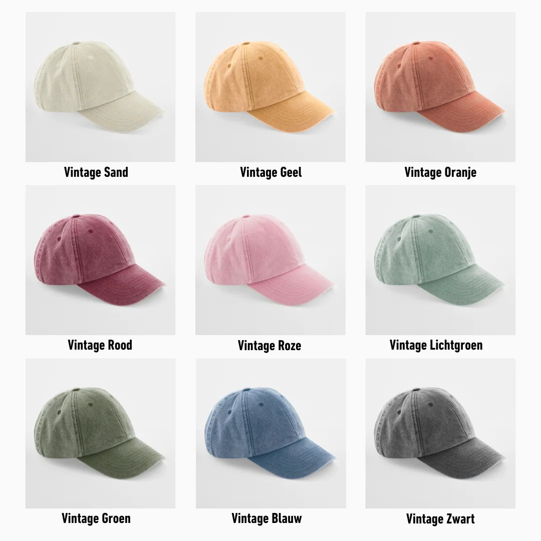 Personaliseer pet 'vintage cap'