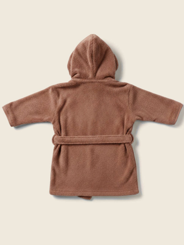 Babybadjas met lijntekening, in de kleur Oud roze