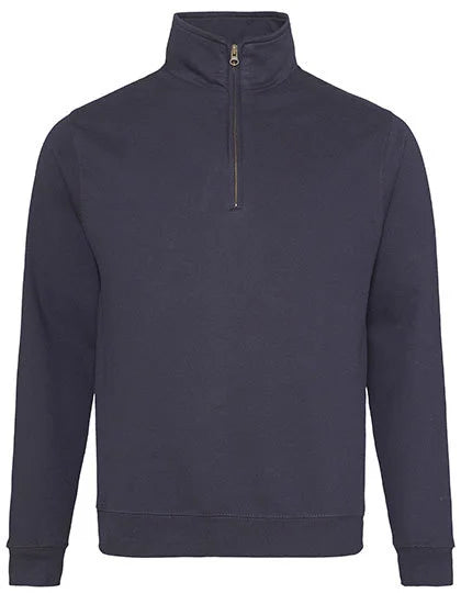 Quarter zip sweater with zipper