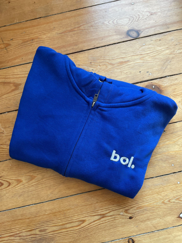 Hoodie met rits en lijntekening