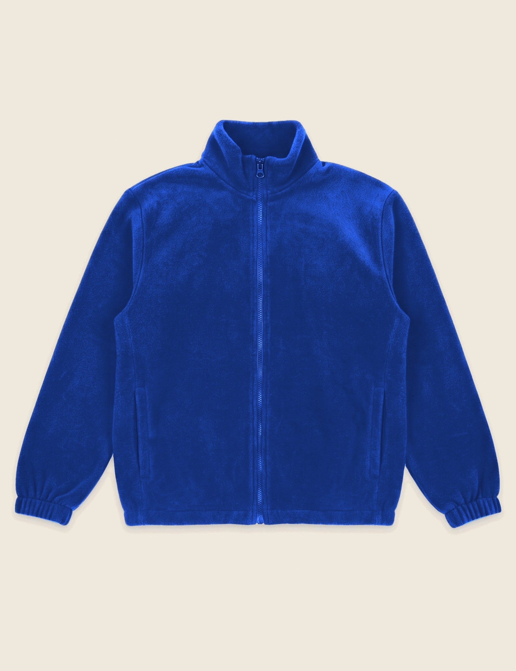 Fleecejas in de kleur Royaal Blauw, laten personaliseren door Tice Nits