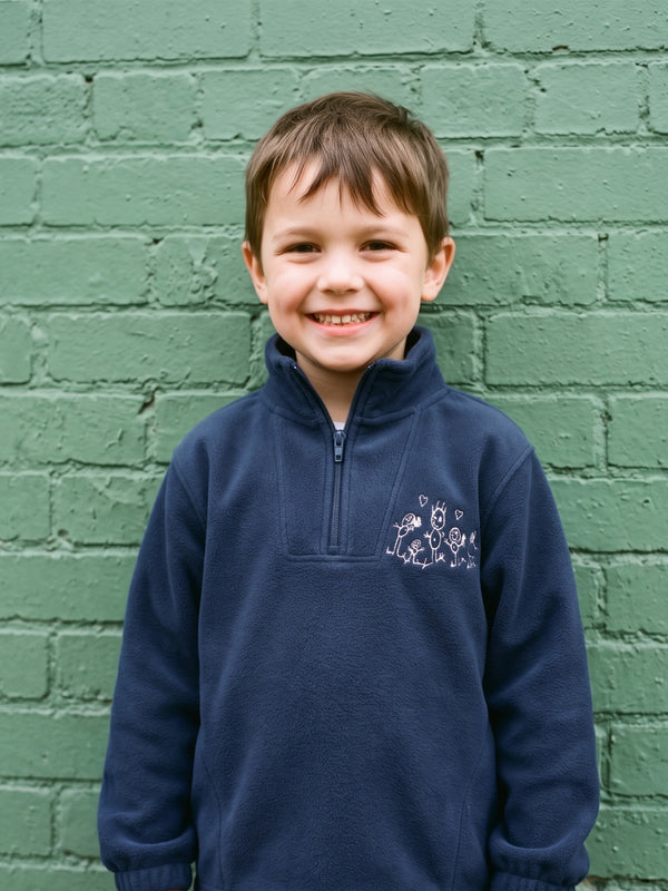Pull polaire enfant avec texte