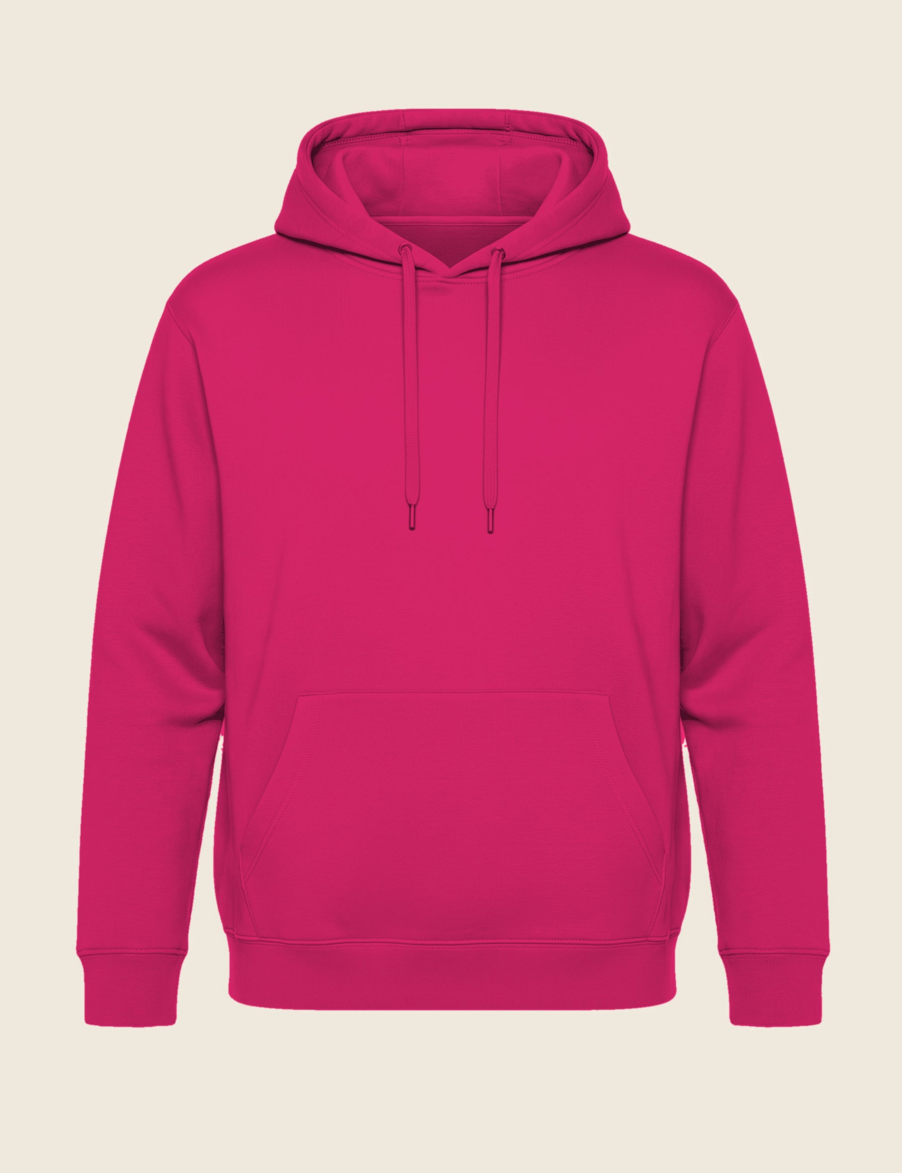 Hoodie in de kleur Fel roze, geborduurd door Tice Nits