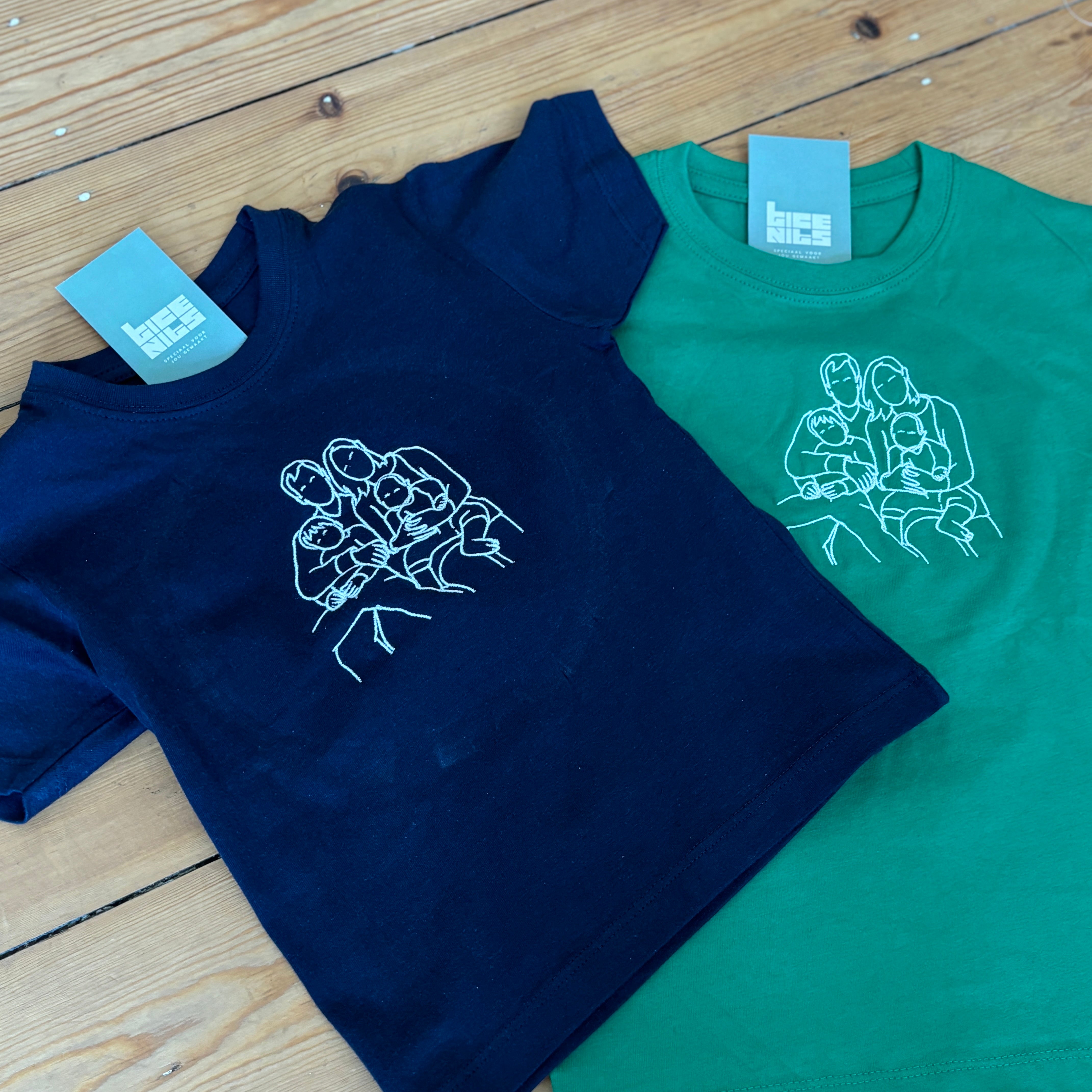 kindershirt met lijntekening