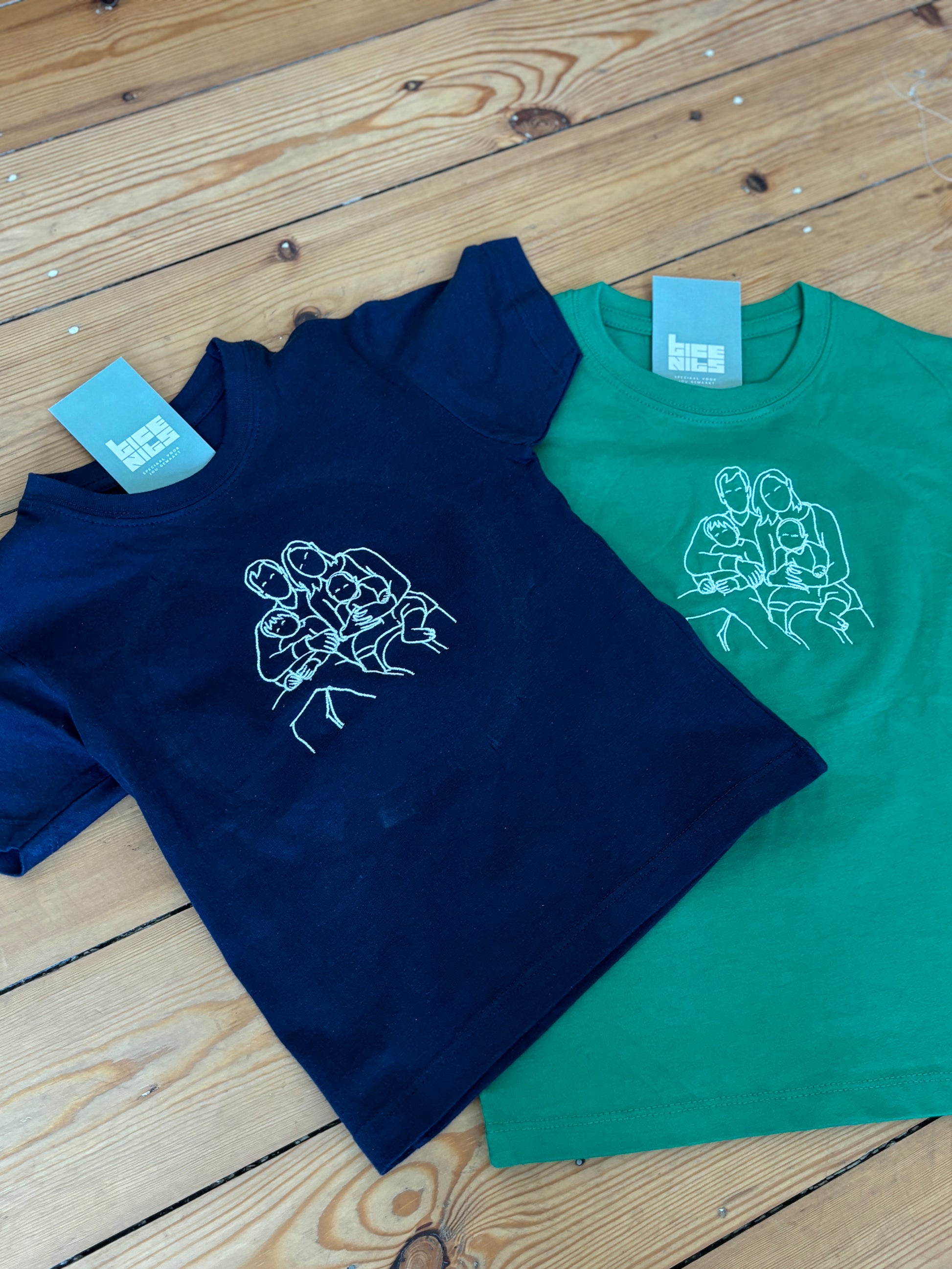 kindershirt met lijntekening