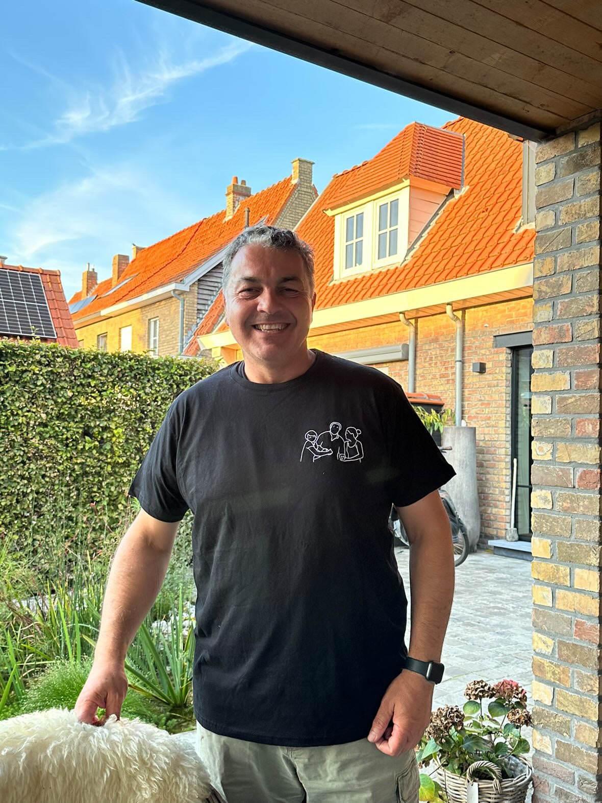 foto geborduurde t-shirt klanten
