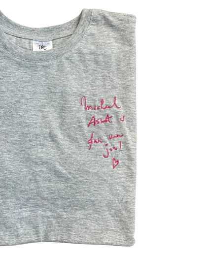 T-shirt met eigen handschrift