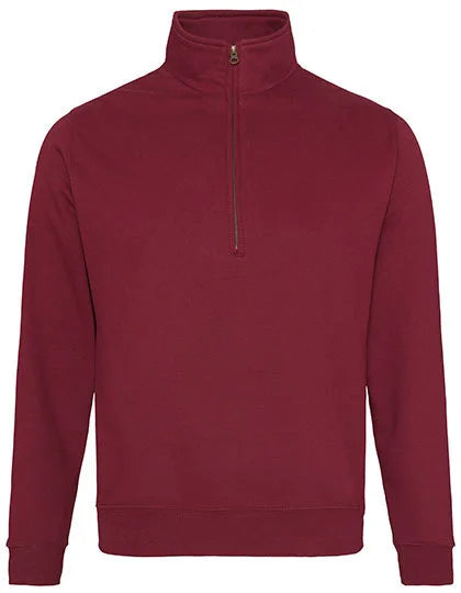 Quarter zip sweater with zipper