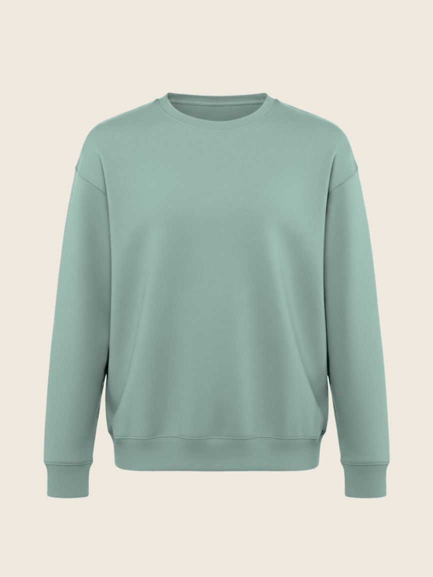 Sweater in de kleur Aqua Groen, geborduurd door Tice Nits