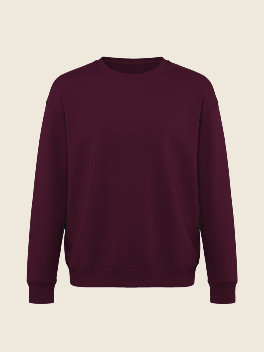 Sweater in de kleur Bordeaux, geborduurd door Tice Nits