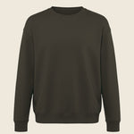Sweater in de kleur Kaki, geborduurd door Tice Nits