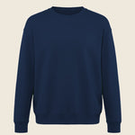 Sweater in de kleur Navy, geborduurd door Tice Nits