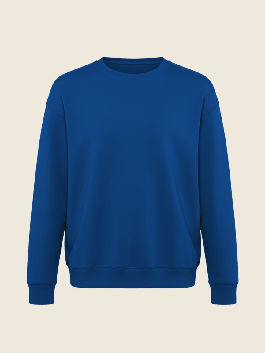Sweater in de kleur Royaal Blauw, geborduurd door Tice Nits