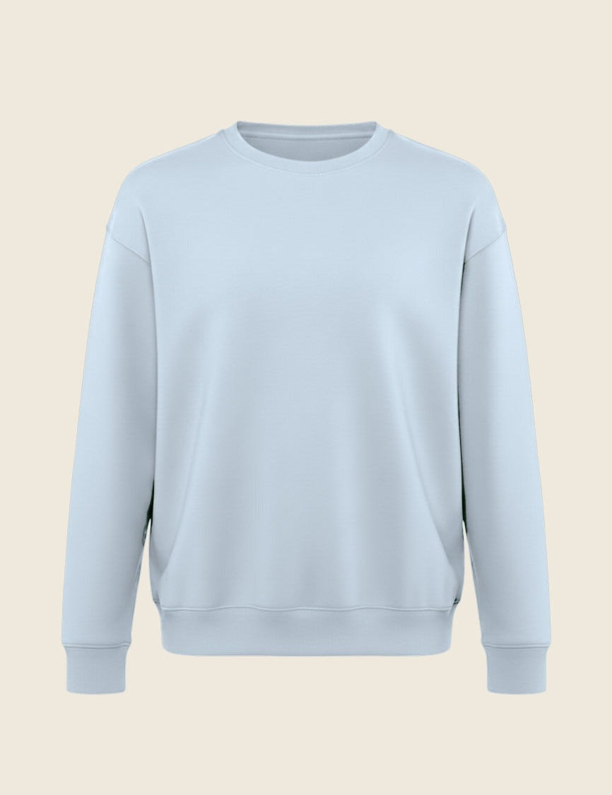 Sweater in de kleur Sky blauw, geborduurd door Tice Nits