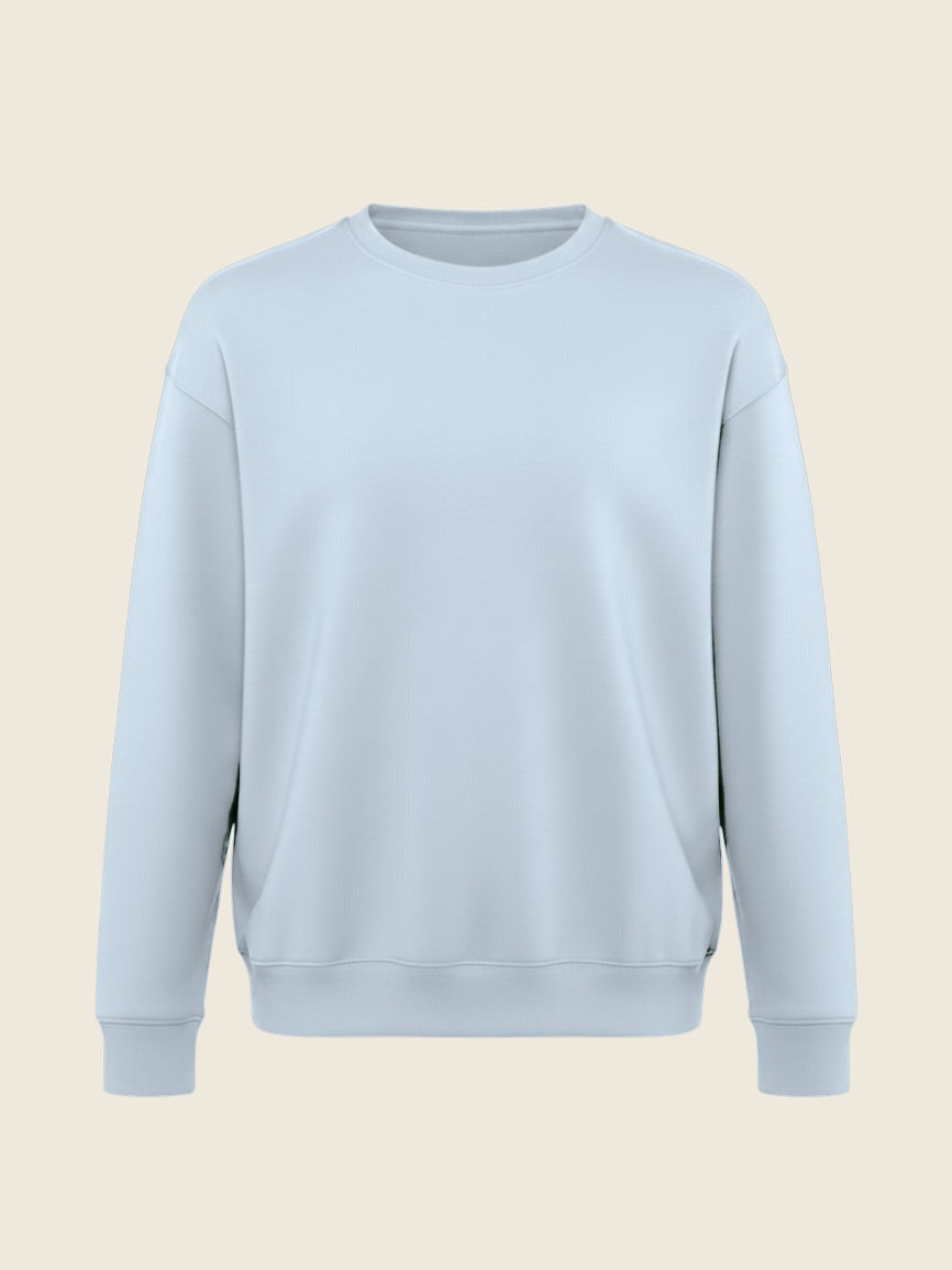 Sweater in de kleur Sky blauw, geborduurd door Tice Nits