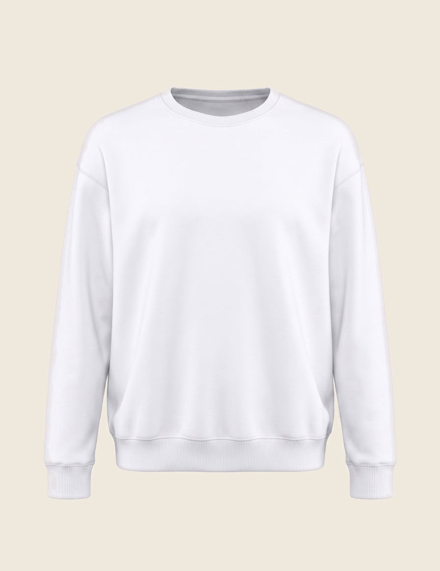 Sweater in de kleur Wit, geborduurd door Tice Nits