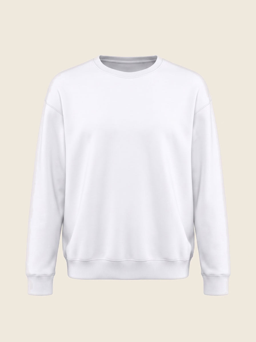 Sweater in de kleur Wit, geborduurd door Tice Nits