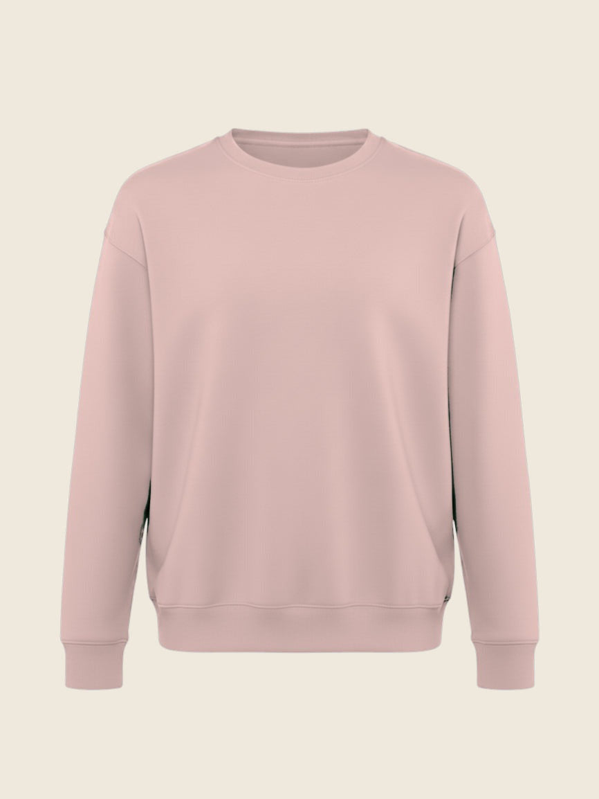 Sweater in de kleur Zacht roze, geborduurd door Tice Nits