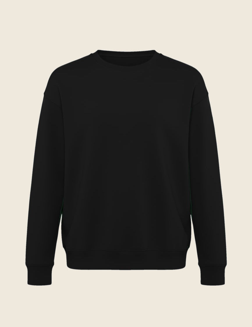 Sweater in de kleur Zwart, geborduurd door Tice Nits