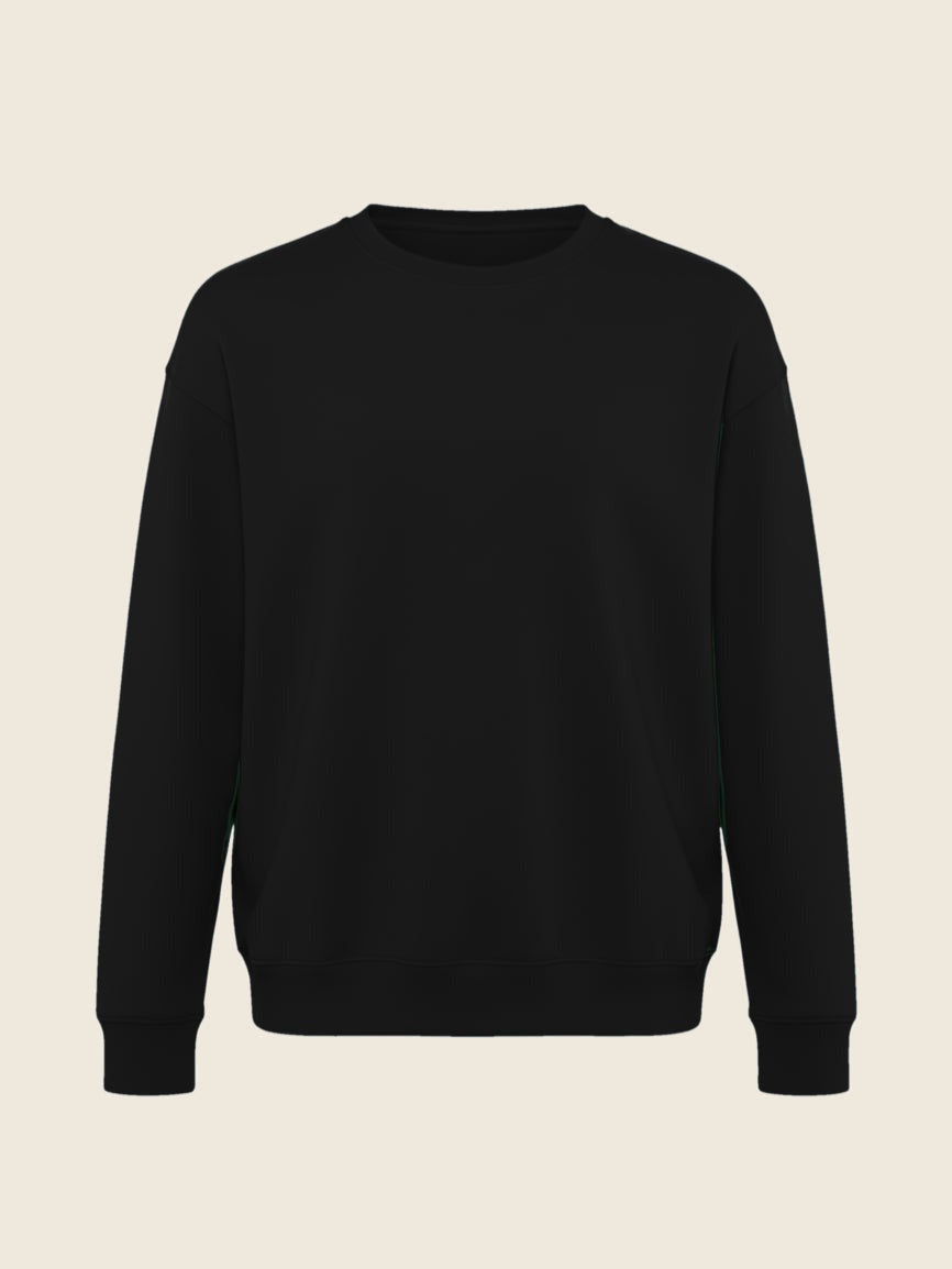 Sweater in de kleur Zwart, geborduurd door Tice Nits