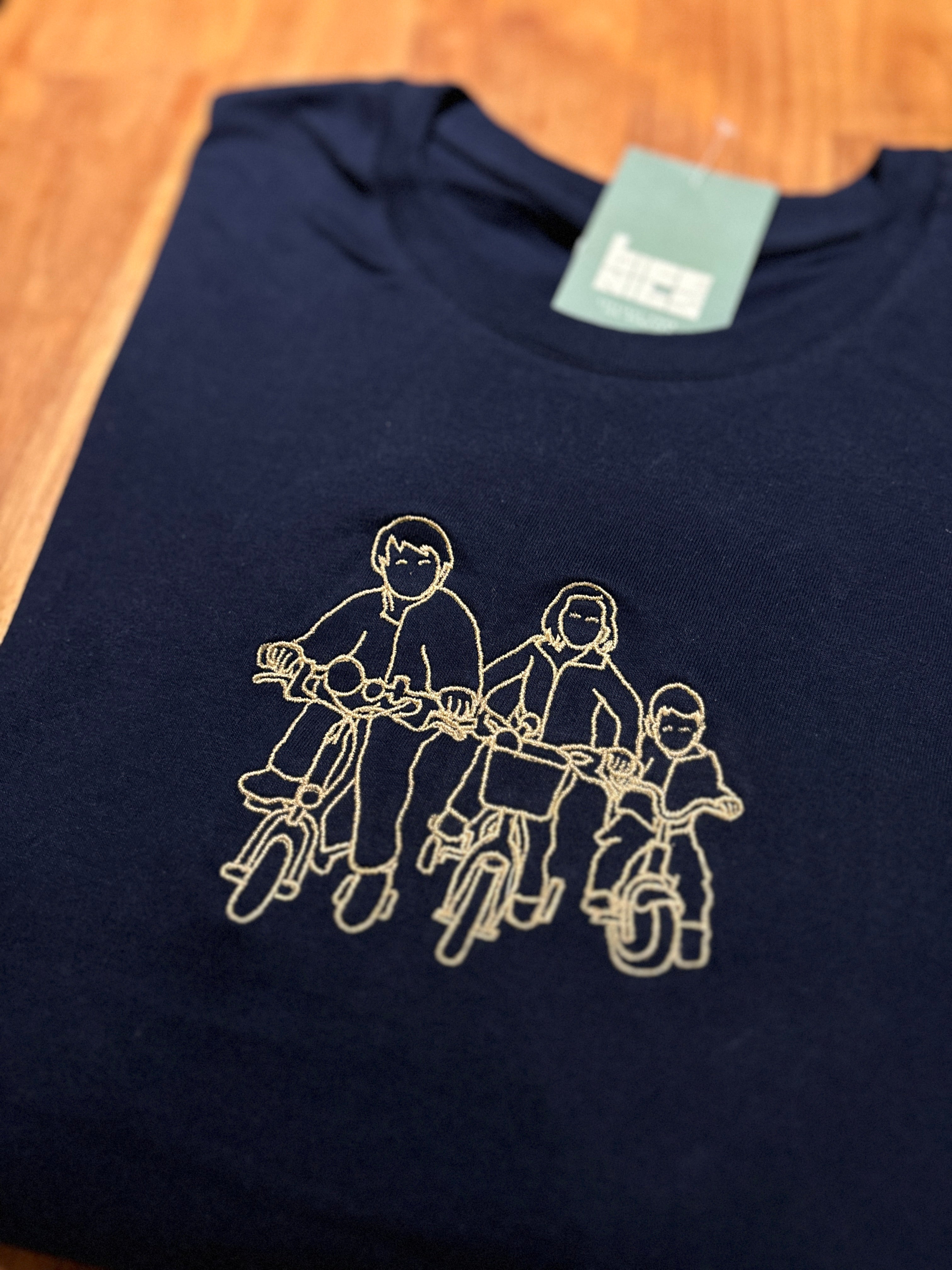 t-shirt met lijntekening