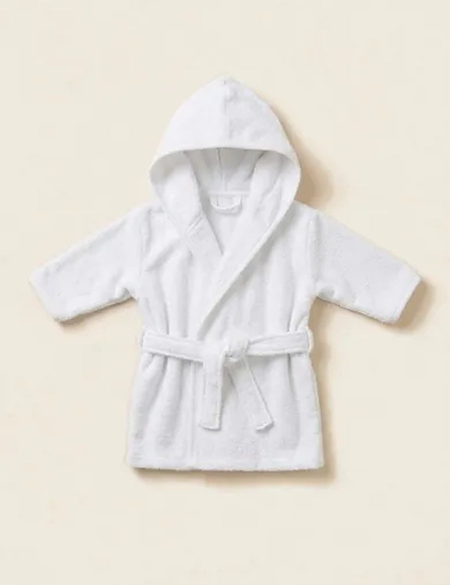 Babybadjas in de kleur Wit, laten personaliseren door Tice Nits