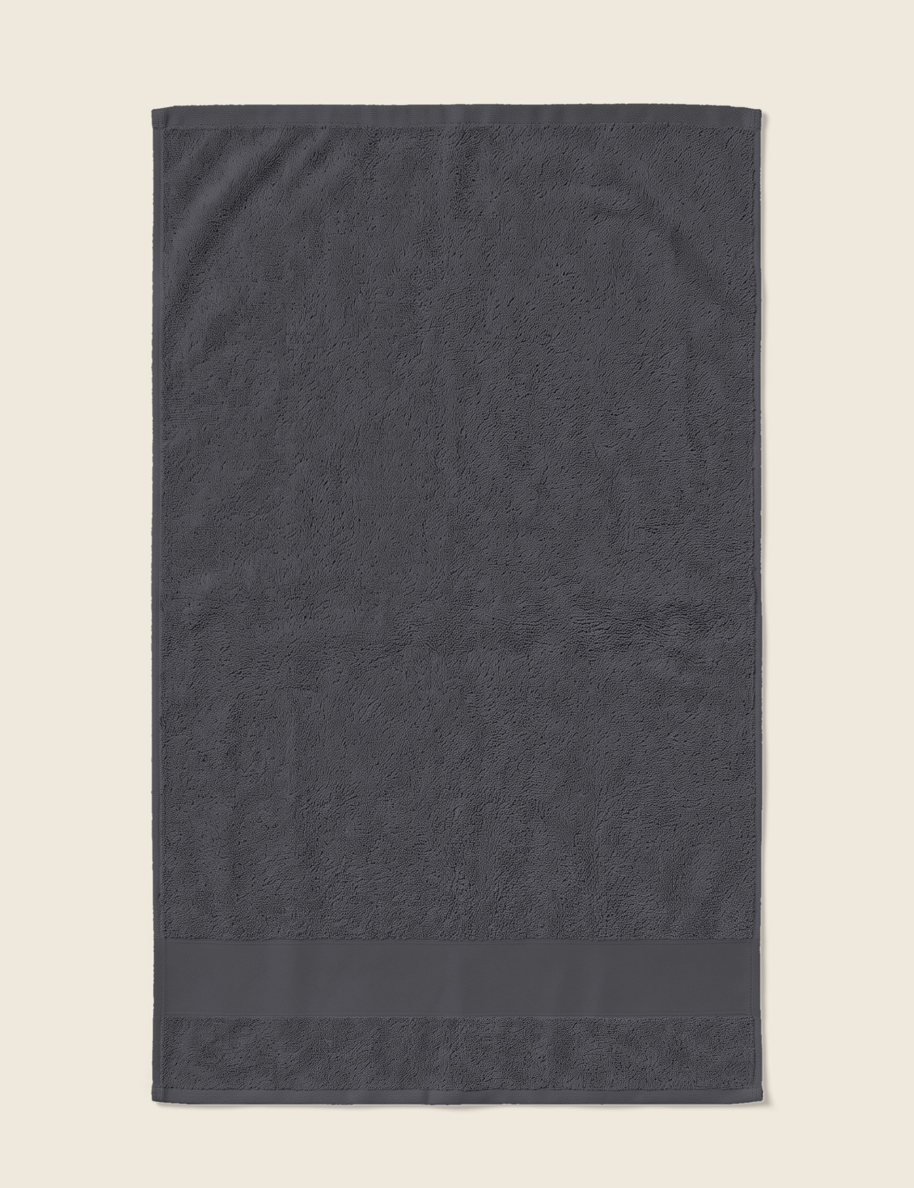 Donkergrijs handdoek, plat, zonder borduring