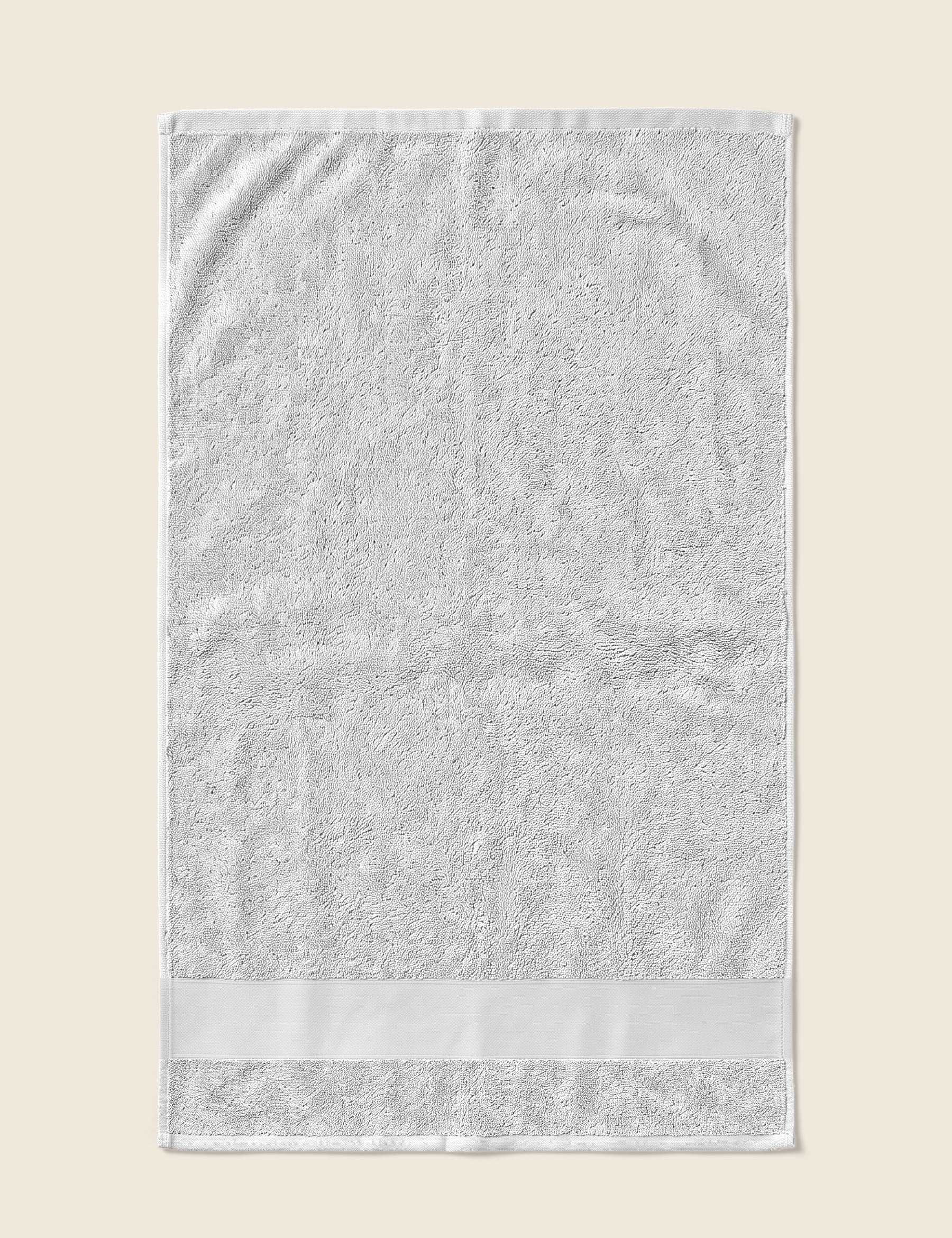 Lichtgrijs handdoek, plat, zonder borduring
