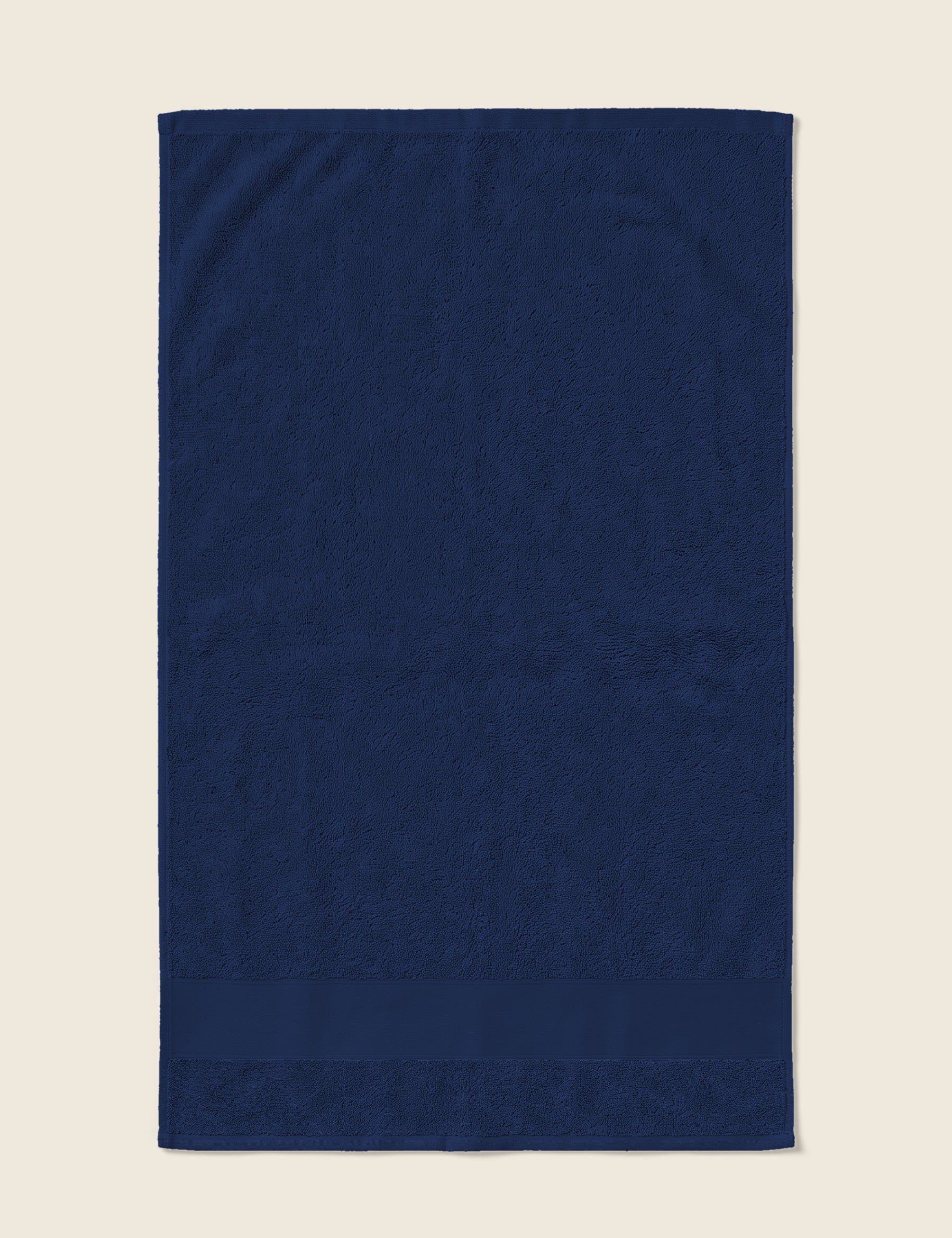 Navy handdoek, plat, zonder borduring